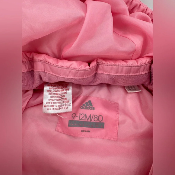 Adidas Girl Pink Puffer Jacket 9-12 Months - Picture 3 of 6